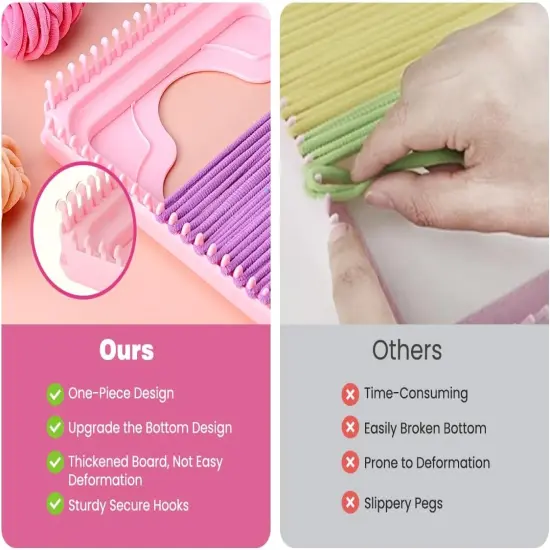 Potholder Loom Kit, 7.3" Weaving Loom Kit with 432 Craft Loops in 12 Colors {4}