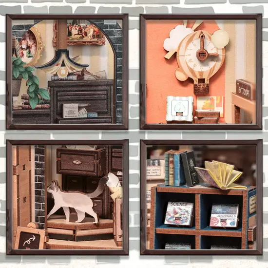 DIY Book Nook Kit - The Scholar's Bookstore {5}