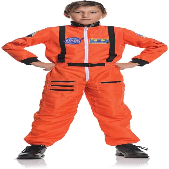 UNDERWRAPS Children's Astronaut Costume - Orange, Medium (6-8) {1}
