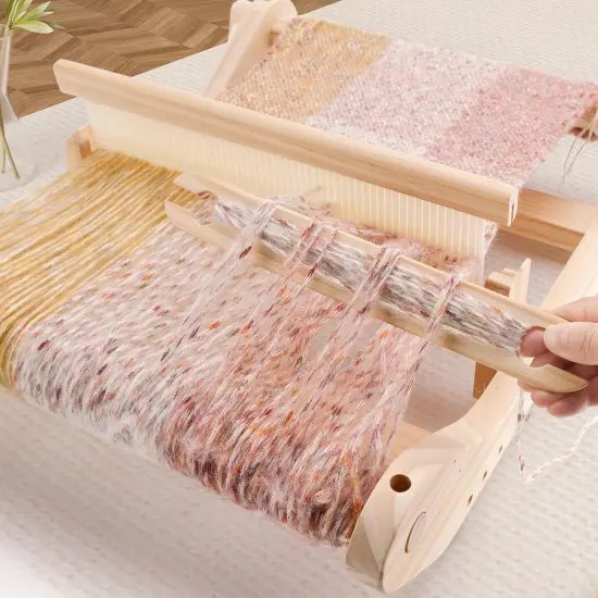 12 Inches Rigid Heddle Wooden Weaving Loom for Adults {4}
