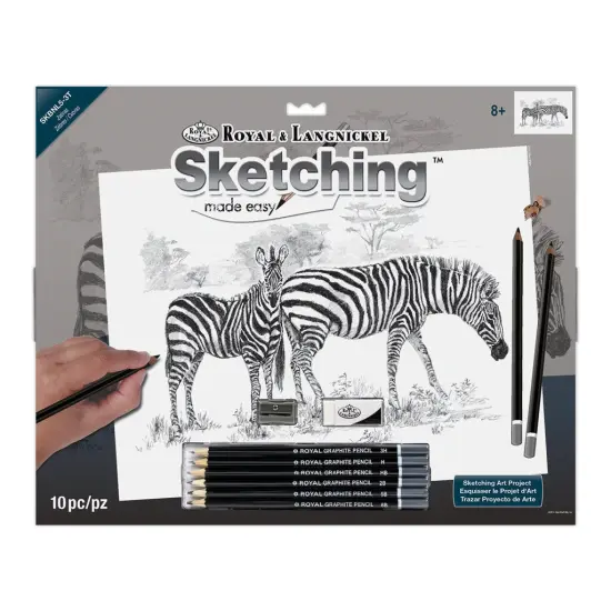 SKBNL5 | Sketching Made Easy&trade; Zebras 10pc 11.25" x 15.375" Sketching Art Project {1}