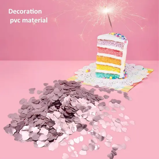 Love Heart Table Confetti Sequins - Pink {5}