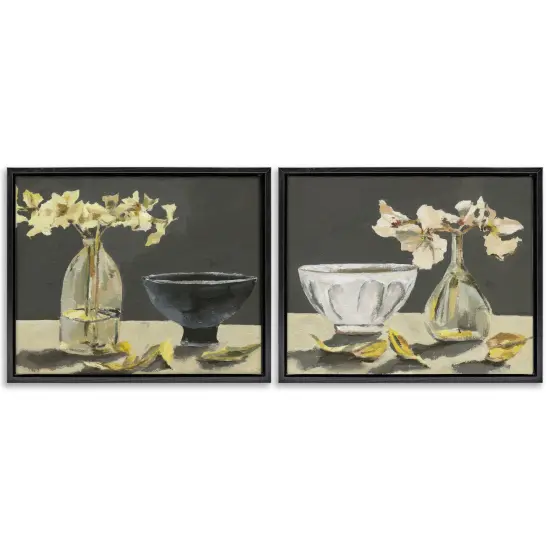 Stupell Industries Elegy in Neutral Still Life 2pc Floating Frame Set By Melissa Wang {7}