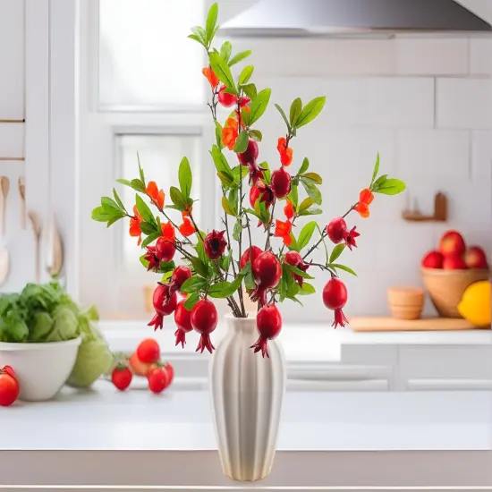 3 Pieces Artificial Pomegranate Fruit Flower {5}