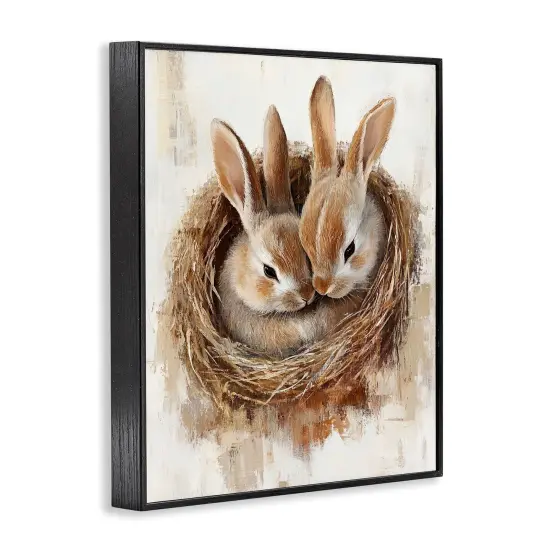 Stupell Industries Bunny Duo in Nest Framed Giclee By Franklyn Gregory {3}