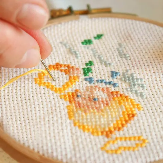 11pcs Cross Stitch Fabric DIY Cross Stitch Aida Cloth Fabric for Embroidery DIY Handmade Art Craft (5.9×5.9in) {2}