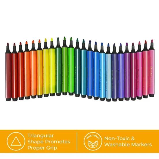 The Pencil Grip Magic Tri Stix, Non-Toxic and Washable Markers For Kids, 24 Assorted Stix Markers, TPG-397 {4}
