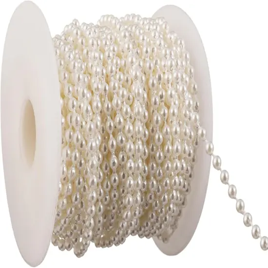 3mm Small Crafts Faux Pearl Beads Garland Pearl Bead Roll Strand of Pearls to Decorate Floral Centerpieces {2}