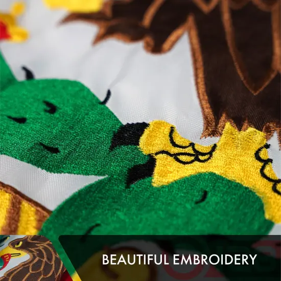 Mexico Mexican Flag 3x5 Ft 3-Pack Double-sided Embroidered Polyester By G128 {4}