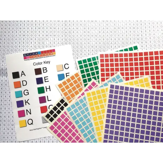 Stick Together Hot Air Balloon Sticker Mosaic, Perfect Collaborative Group Project, For Kids, Adults, Sticker by Number, Includes Poster, Stickers, Color Key, and Instructions. Project is 40&rdquo; x 36&rdquo; {3}