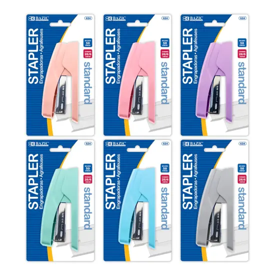 BAZIC Standard Stapler Pastel Color (26/6) {1}