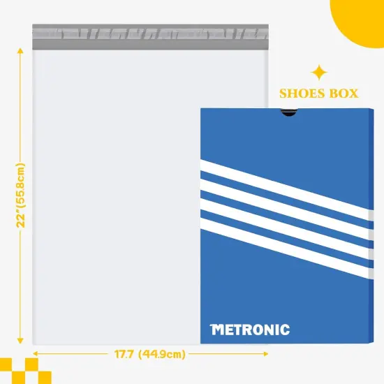 Large Poly Mailers 17.7x22&rdquo; 25Pcs, Bulk Large Shipping Bags for Clothes,Strong Self Adhesive Shipping Envelopes for Small Business,Waterproof Mailing Envelopes for Packaging White {4}