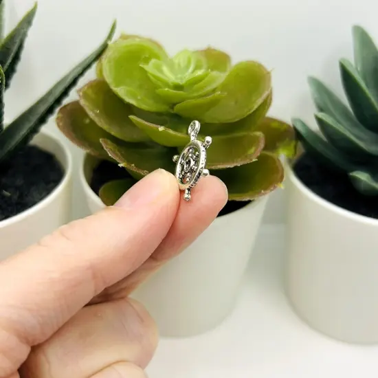 1, 4, 20 or 50 Pieces: Silver Nautical Ship Wheel Helm Charms {4}