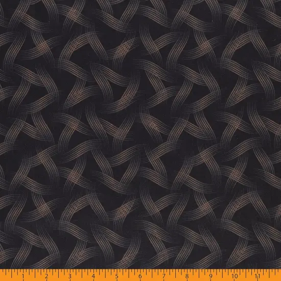 Mook Fabrics Nala Ribbon Print Cotton Fabric [45in. Wide] - By The Yard Brown {2}