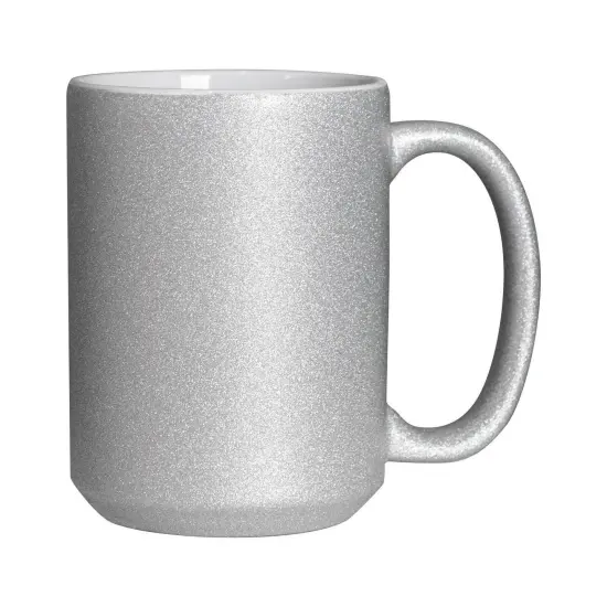 Craft Express 6 Pack 15oz Silver Glitter Sublimation Mugs {5}
