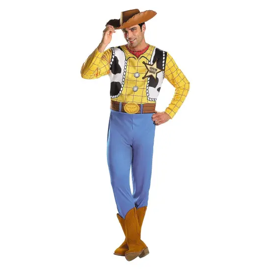 Mens Woody Costume Classic Cowboy Outfit with Hat Halloween Disney {1}