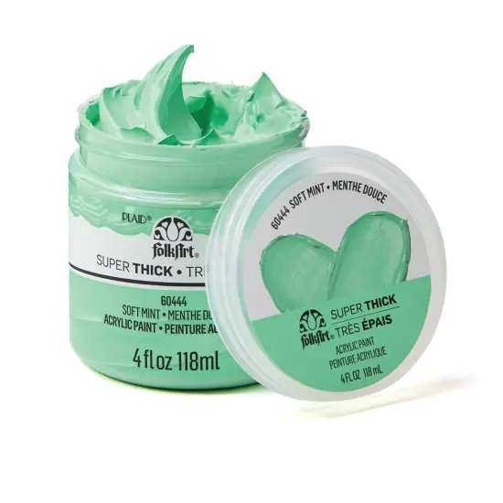 FolkArt Super Thick Acrylic Paint Soft Mint 4 oz - 60444 {1}