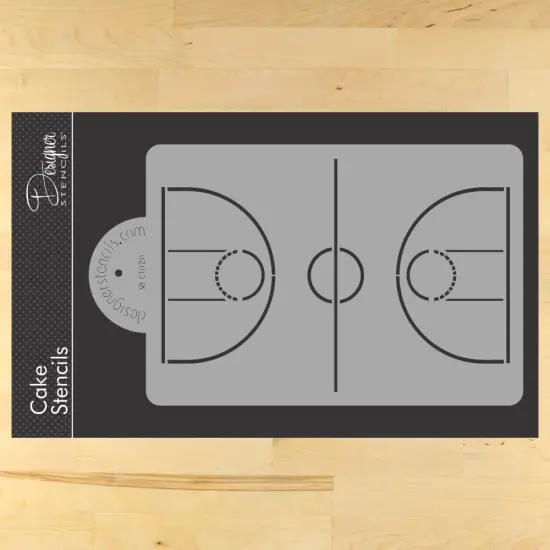 Basketball Court 1/4 Sheet Cake Stencil | C1020 by Designer Stencils | {1}