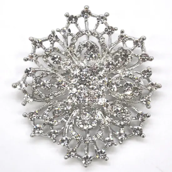 Belagio Enterprises -Rhinestone Brooch - 2 1/2" W x 3" L - BW-140 {4}