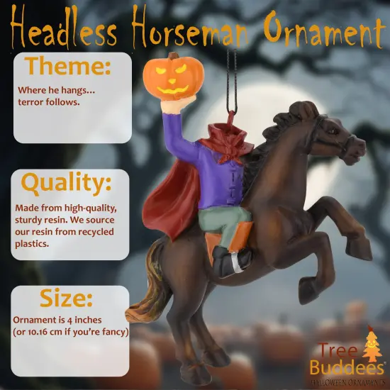 Tree Buddees Headless Horseman with Pumpkin Halloween / Christmas Ornaments {6}