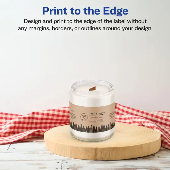 Avery Kraft Brown Rectangle Labels with Sure Feed, 3" x 7" {3}