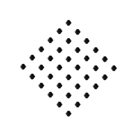 Preciosa 6mm Czech Crystals Bicone Rondelle Beads, 36pcs Jet {5}