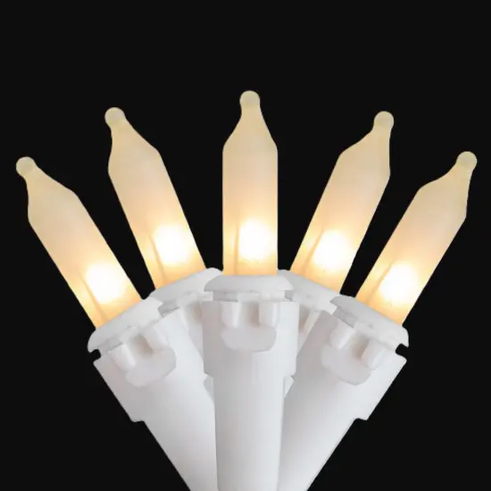 Northlight Mini Incandescent Christmas Lights - Frosted Clear - 24.5' White Wire - 50ct {3}