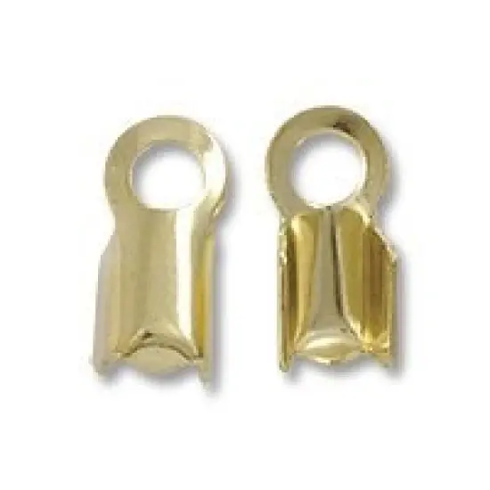 JewelrySupply Connector - Fold Over 4x9mm Gold Plated (10-Pcs) {2}