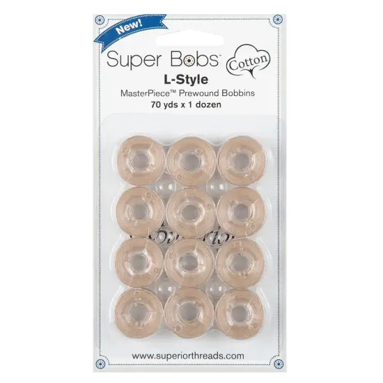 Super Bobs Cotton #154 Sculptor's Clay (L Style) 12 pack pre-wound bobbins {1}