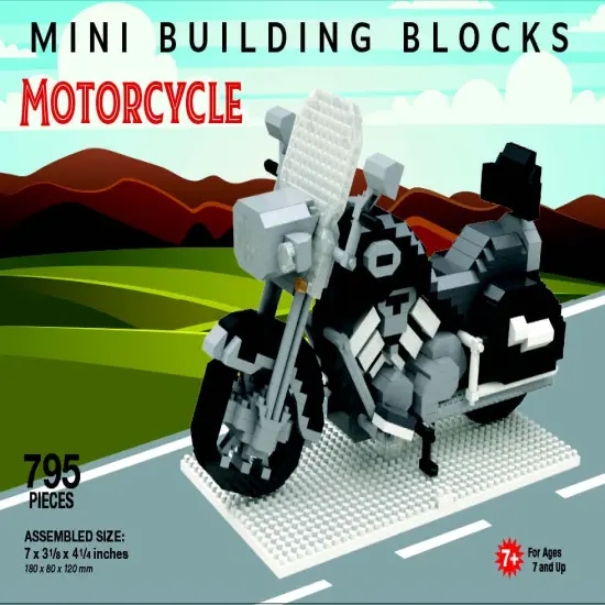 Mini Building Blocks Large - Motorcycle {1}