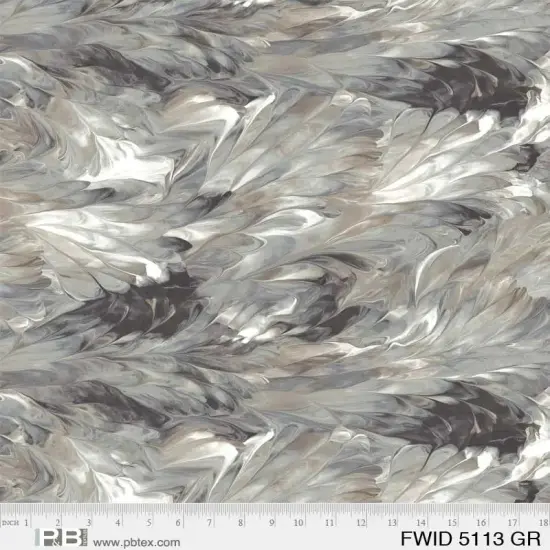 Grey Fluidity Cotton Wideback Fabric per yard {1}