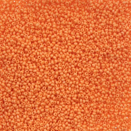 John Bead 11/0 Opaque Dyed Solgel Czech Glass Seed Beads, 250g Chalk Orange {1}