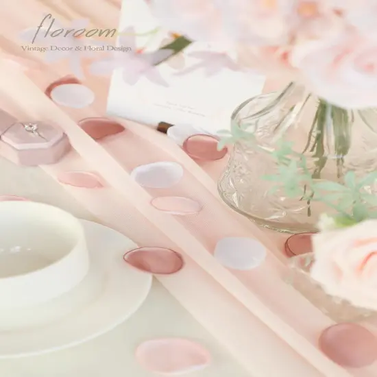 300pcs Rose Petals Dusty Rose Blush Faux Silk Flower Petals for Wedding Flower Girl Basket Aisle Scatter Dinner Table Centerpieces Party Confetti Bridal Shower Romantic Night Decoration {2}