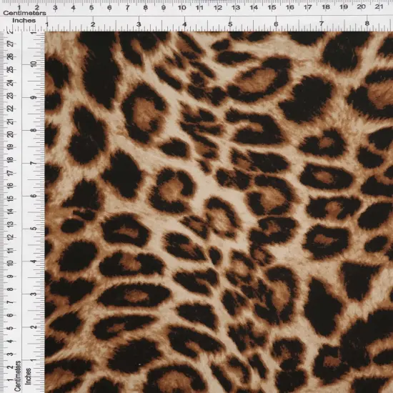 1 Yard DTY Brushed Animal Print Knit Fabric 58/60 Inches Wide Soft Stretch SILVER {5}