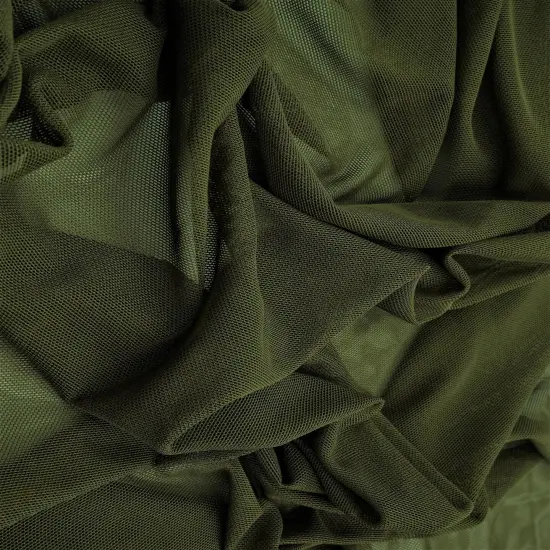 1 Yard Poly Span Mesh Solid Fabric, 58/60&Prime; Wide Polyester Spandex Blend MOCHA {2}