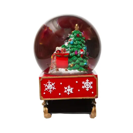 Kurt Adler 120MM Musical Santa Driving Train Water Globe {4}