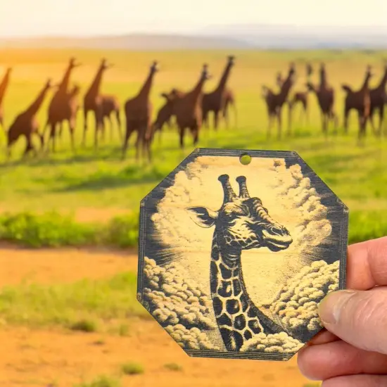 Ornament - Black - Giraffe Detailed {4}