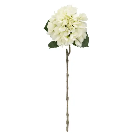 25" White RealTouch Hydrangea Stem {1}