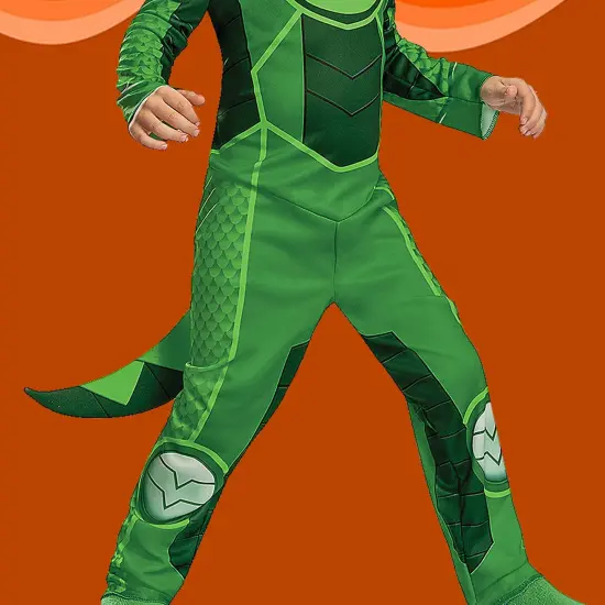 Toddler Classic Megasuit PJ Masks Gekko Costume Green Jumpsuit {4}