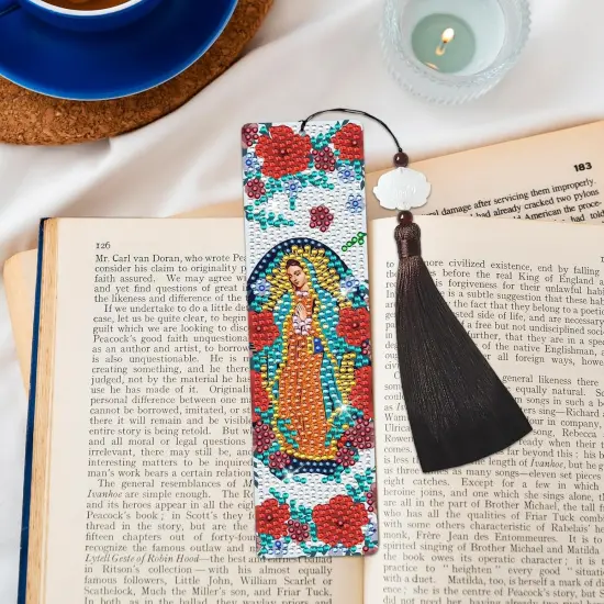 PCS Guadalupe Diamond Painting Bookmarks Kit for Adults {2}