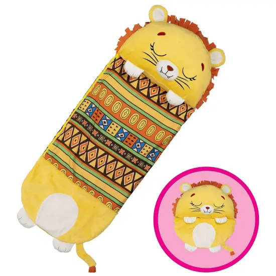 Happy Nappers: Pillow & Sleepy Sack: Large - Lion Lex - 66 x 30", 2-In-1: Plush Animal Opens Into Sleeping Bag, Soft Play & Nap Character, Kids 7+ {3}