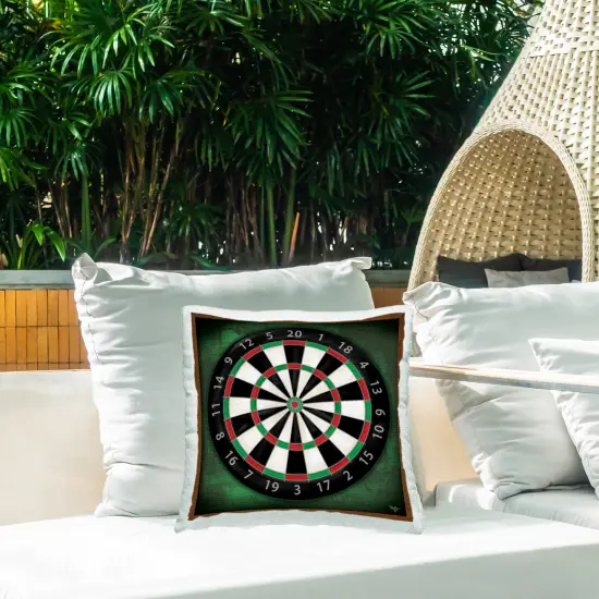 Darts Game Target Design by Molly B. Outdoor Printed Pillow  {2}