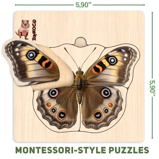 6 Set Realistic Wooden Puzzles for Toddlers | Animals {3}
