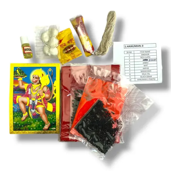 Hanuman Pooja Kit, Bajrang Puja Samagri, Hanuman Statue, Hanuman Photo, Hanuman Pooja Samagri, Maruti Pooja Kit {3}