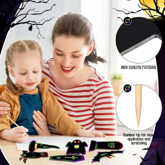 120 Pcs Halloween Craft Scratch Pumpkins {3}