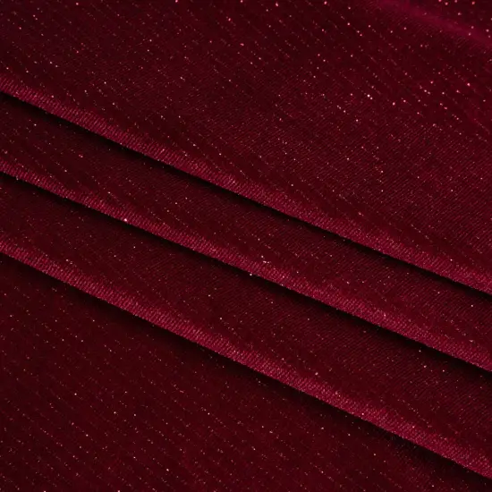 1 Yard Burgundy Glitter Stretch Polyester Velour Fabric 55 Inches Wide {4}