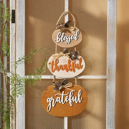 Blessed Thankful Grateful Thanksgiving Decor {2}