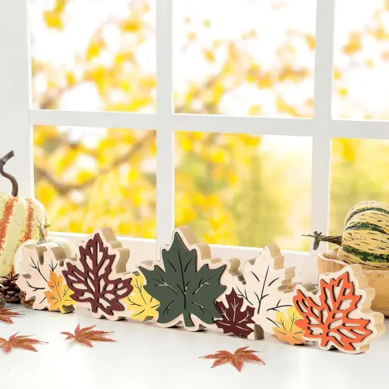 Fall Decor for Home Wooden Block Table Sign {4}