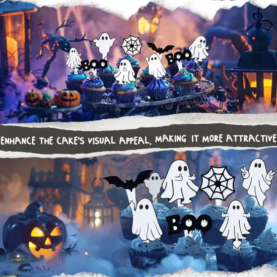 Ghost Cupcake Toppers {4}