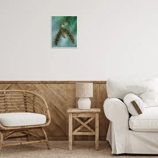 Stupell Industries Chipmunk Pine Cone Perch Wall Plaque Art Design by Valerie Rogers {2}